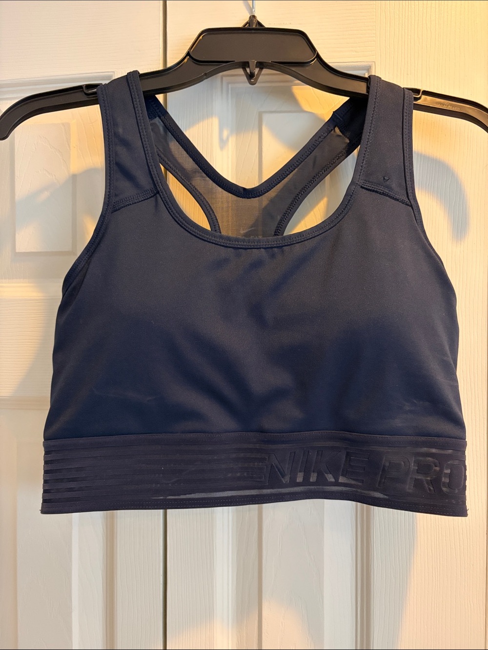 Nike Pro Navy Blue Racerback Medium Support Sports Bra